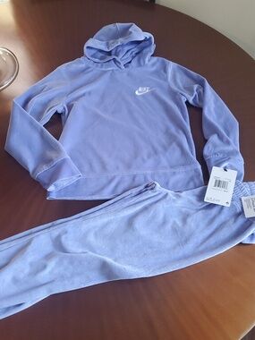 Nike Kids Lavender Hooded Sweatshirt & Joggers Set